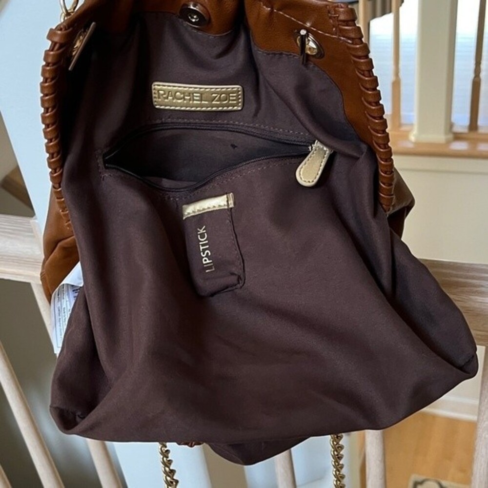 RACHEL ZOE COLLECTION Kaia Shoulder Bag in Cognac Tan NWOT - Picture 10 of 16